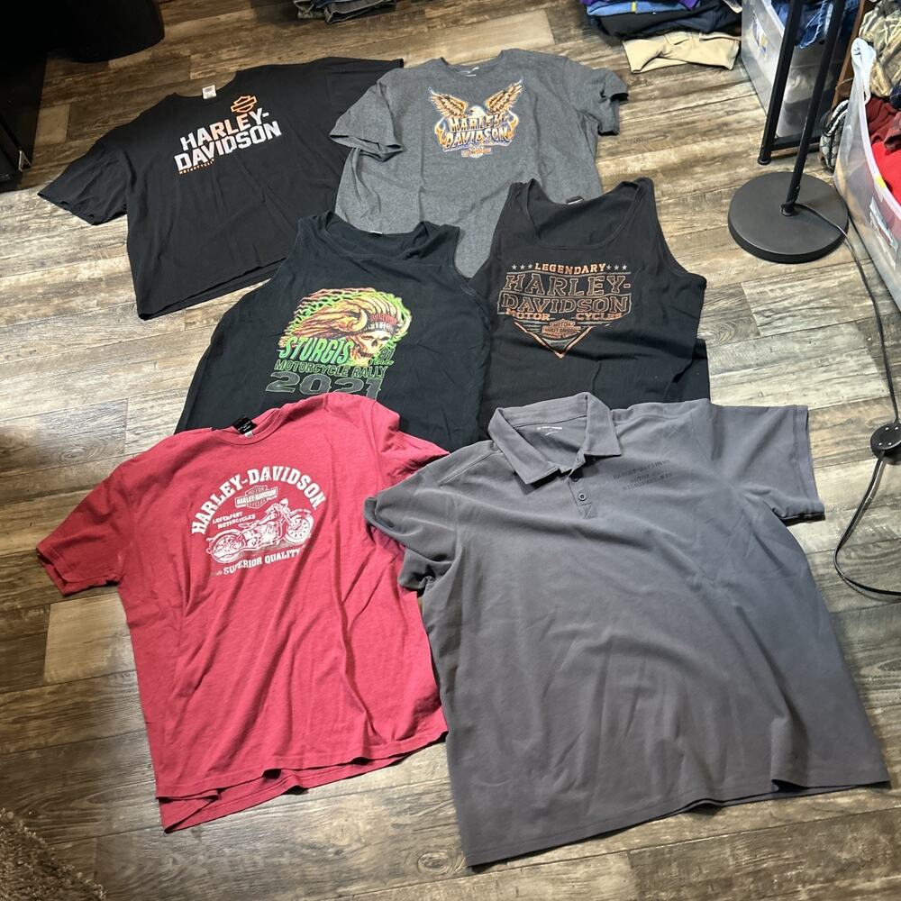 Harley Davidson Graphic Shirt Lot Of 6 Size 3XL Motorcycle Biker T-shirts